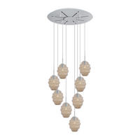 GALERIELEUCHTE Echos 8-flammig Klar Ø 18cm - Klar/Weiß, Glas (18/18/20cm) - s.luce