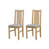 STUHL 2er ONTIKA 1, grandson - Eichefarben/Silberfarben, Holz (43/94/40cm) - Leaf Design
