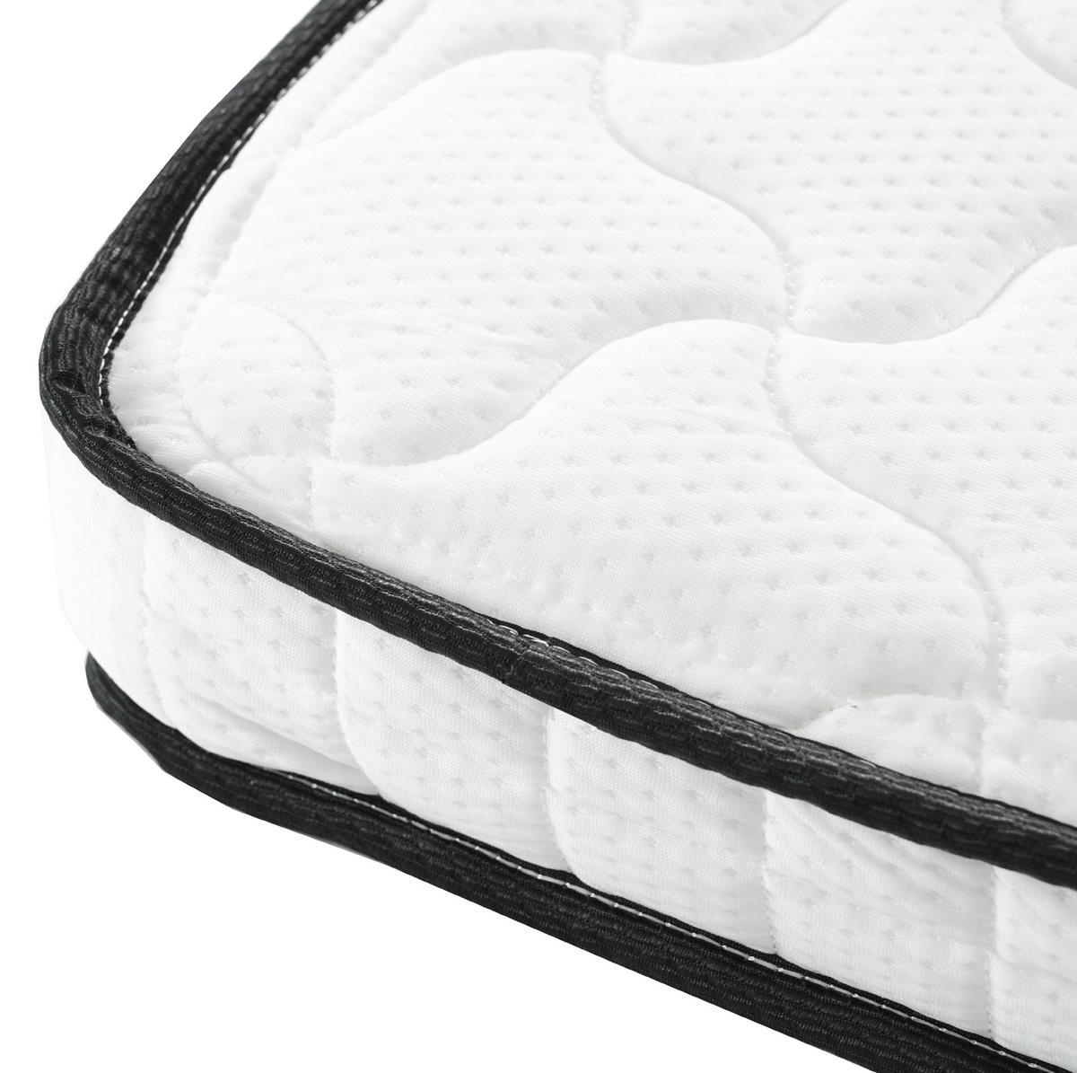 HOCHBETT 90/200 cm aus Massivholz mit Stauraumschubladen und Regal mit Matratze - Weiß, Holzwerkstoff (90/200cm) - OKWISH
