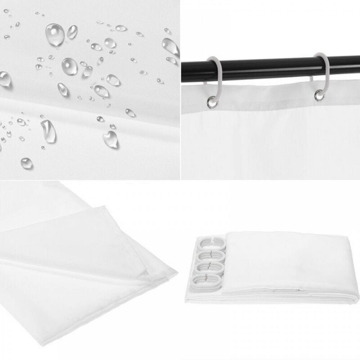 DUSCHVORHANG schlicht Blätter abstrakt bedruckt Polyester mit Haken - Grün, Textil (180/180cm) - MCBOSON