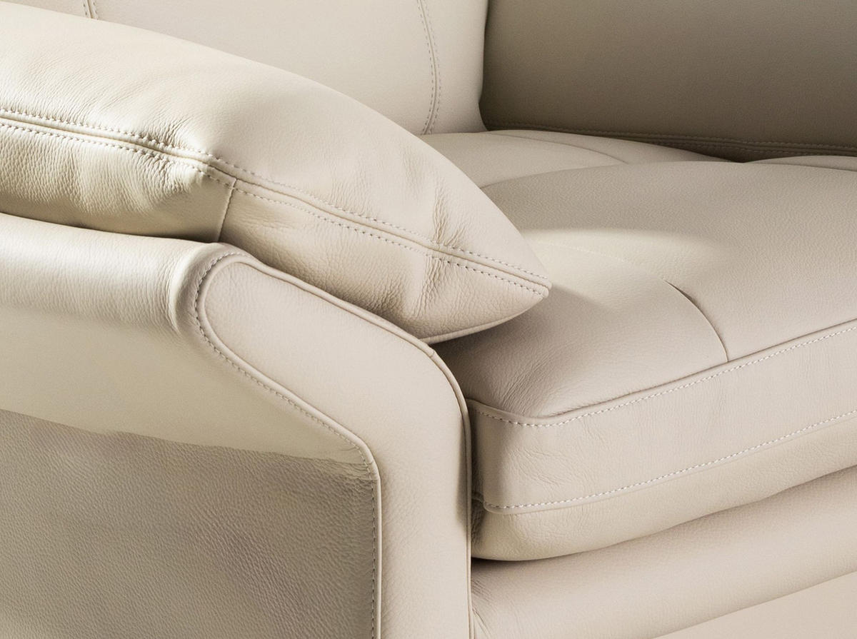 SESSEL Sessel aus taupegrauem Leder 110/96/94 cm - Taupe/Greige, Leder/Metall (110/94/96cm) - ANGEL CERDA