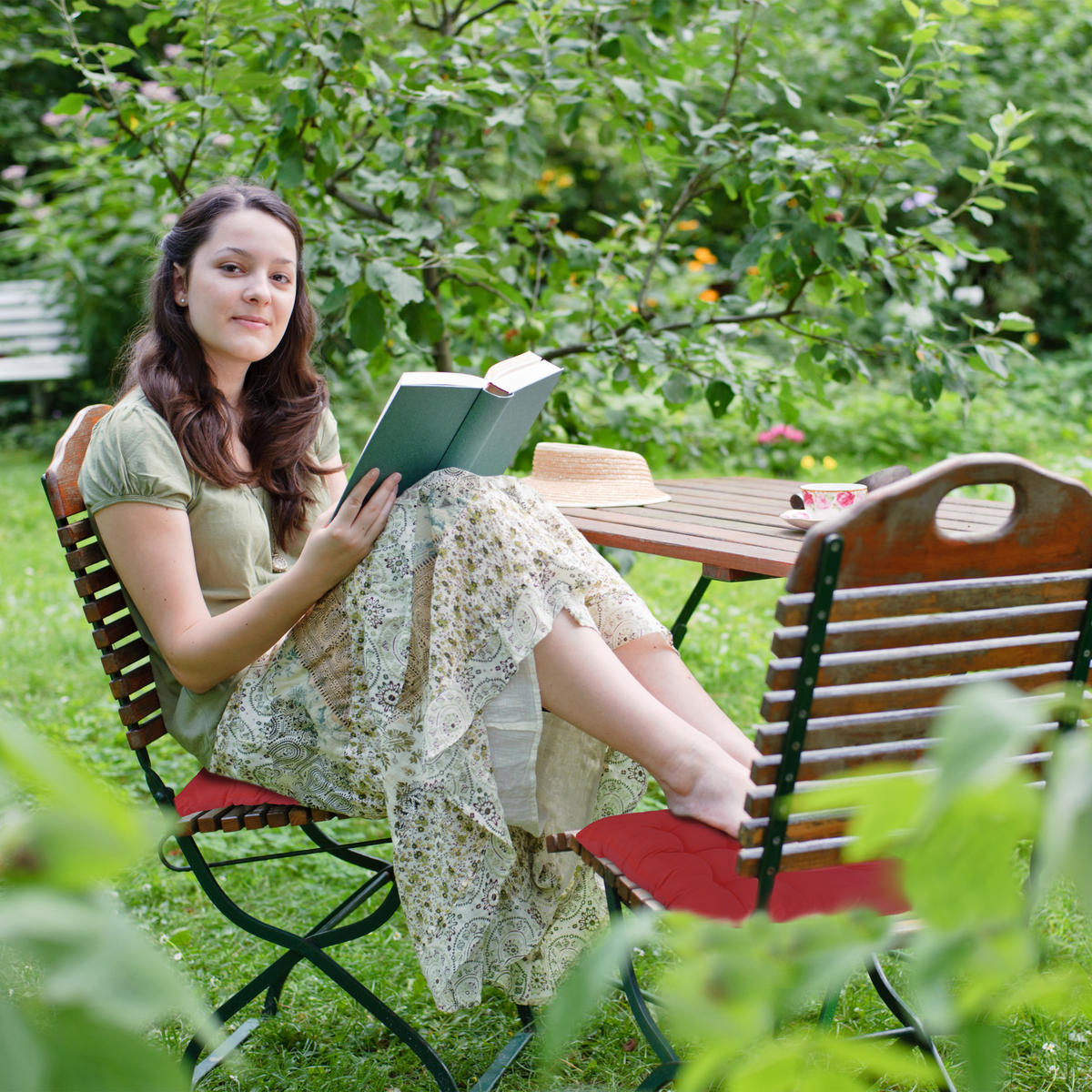 4xSTUHLKISSEN - Rot, Kunststoff/Textil (38/5/38cm) - Relaxdays