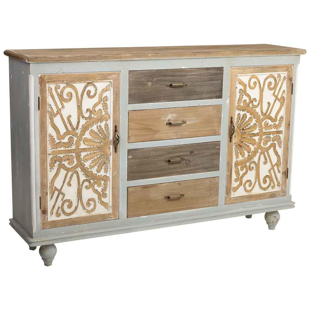 SIDEBOARD aus Holz 155x36x102 cm - Braun, Holz (155/101/36cm) - Wanderlust