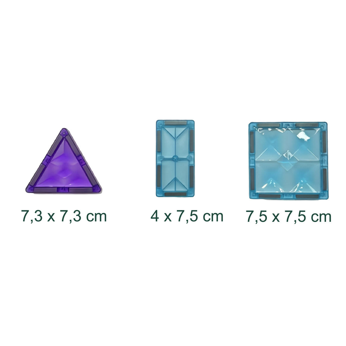 MAGNETBAUSTEINE-SET - Multicolor, Kunststoff/Metall (7.5/7.5cm) - Relaxdays