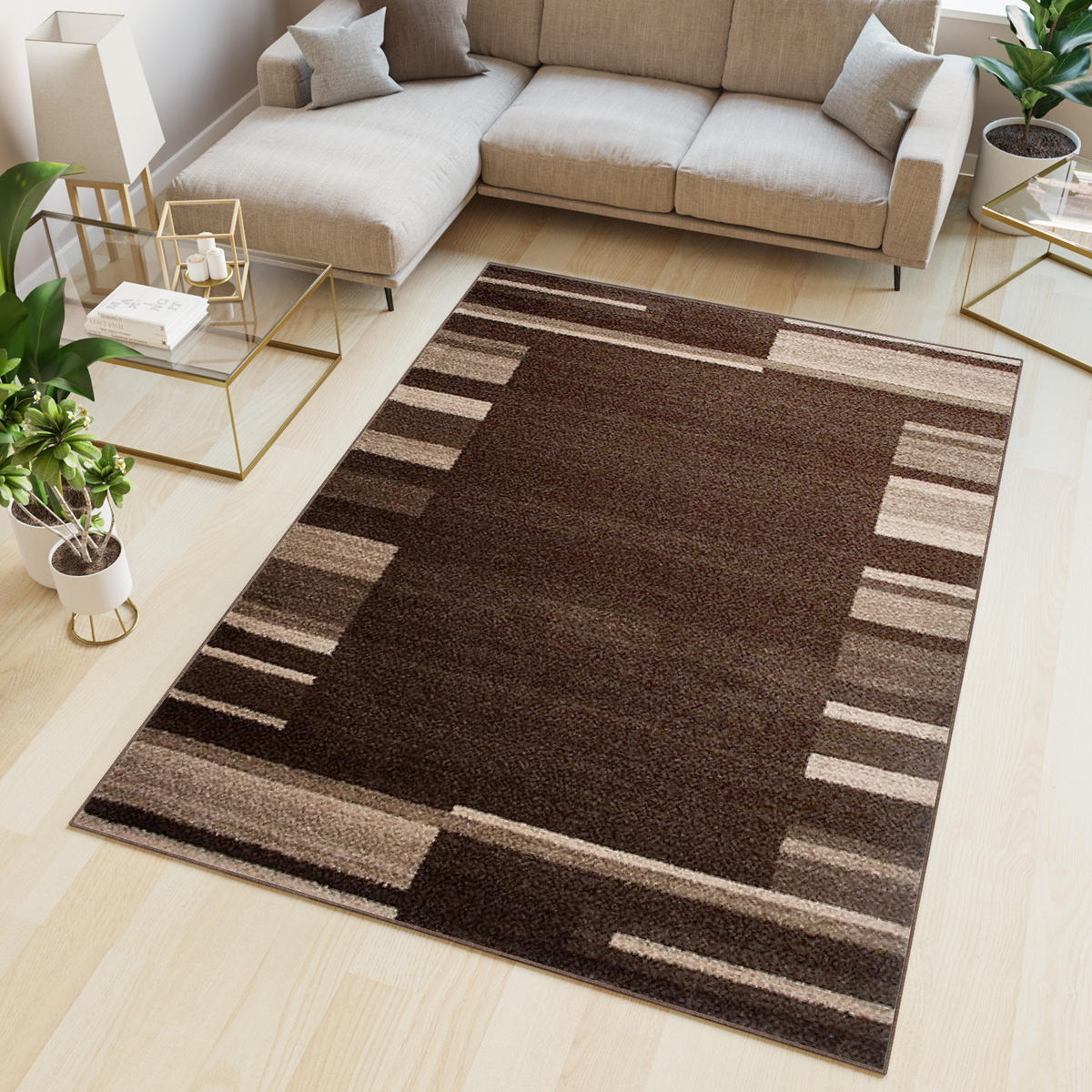 TEPPICH SARI Dunkelbraun 190/270 cm - Dunkelbraun, Textil (190/270cm) - Tapiso