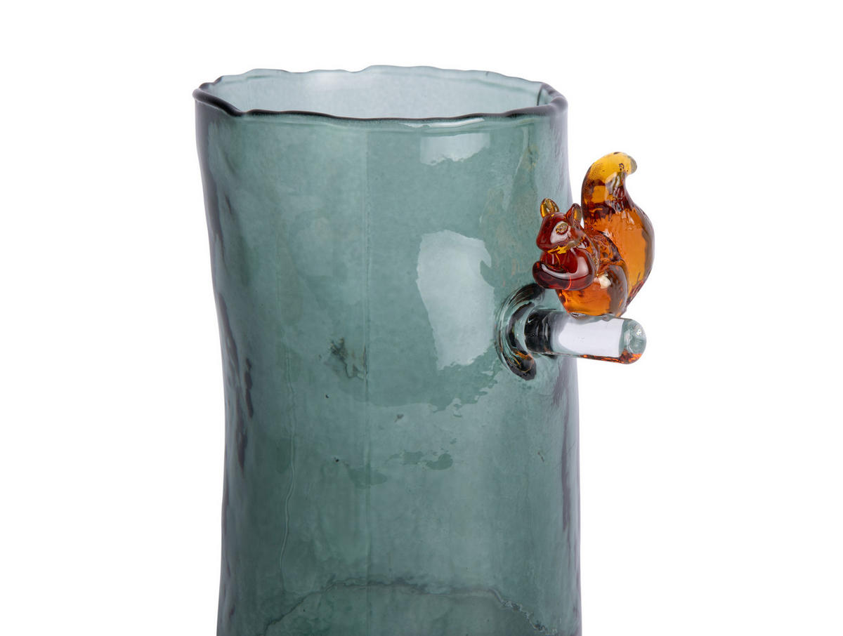 VASE Squirrel On Branch Large - Grün - 27 cm - Grün, Glas (9.5/27cm) - Present Time