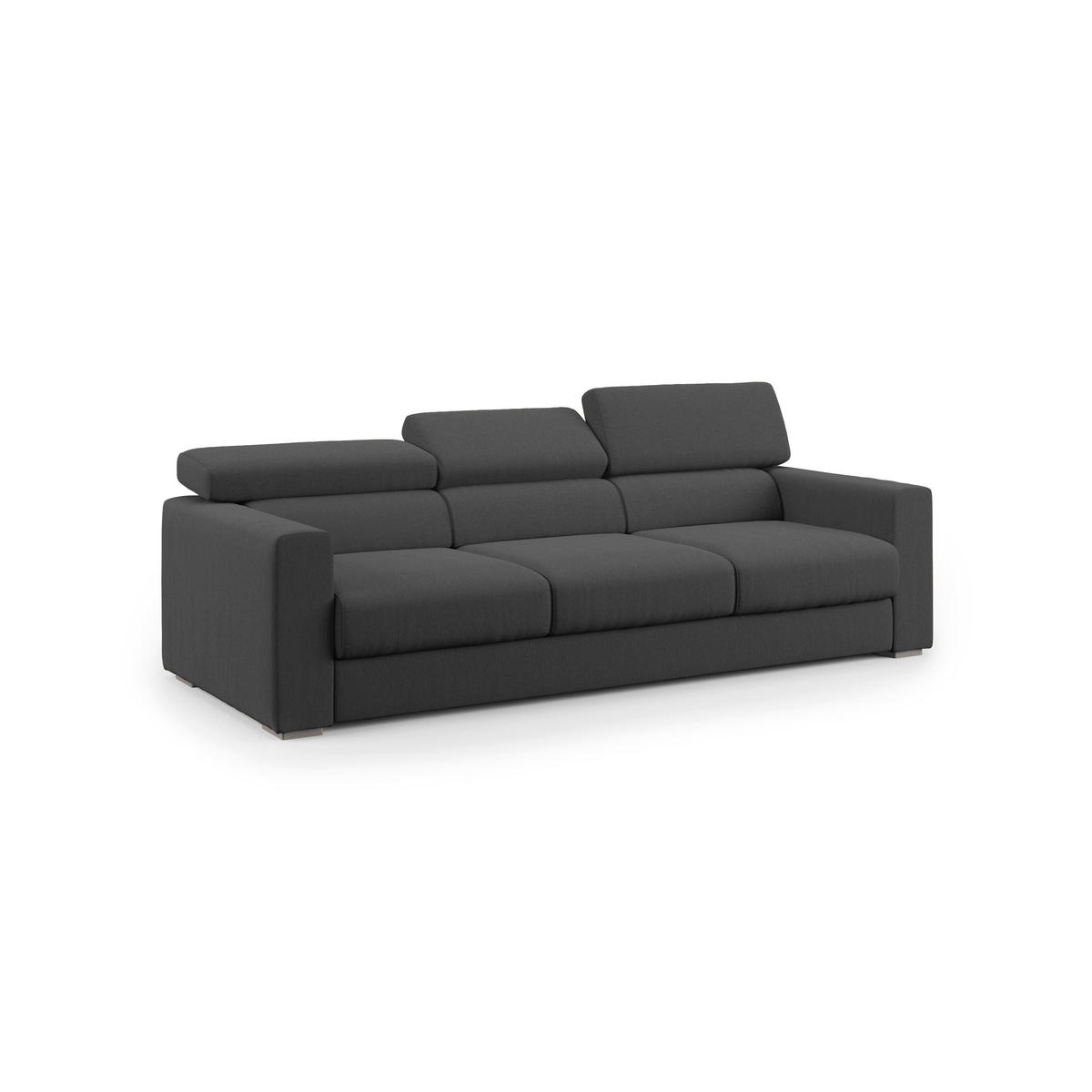 LINEARSOFA Dylan - Anthrazit, Textil (240/74/100cm) - Divani.store