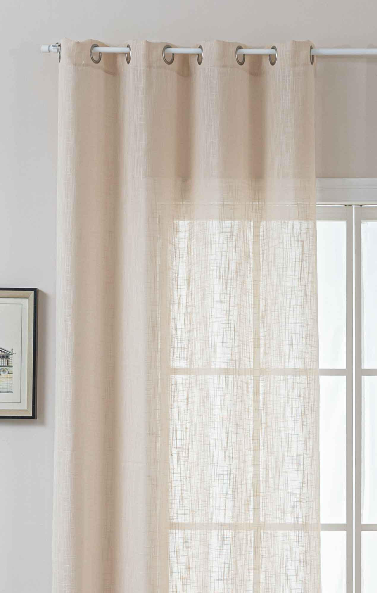 GARDINE SEOUL HxB 245x140 cm Beige - Beige, Textil (140/245cm) - Gardinenbox