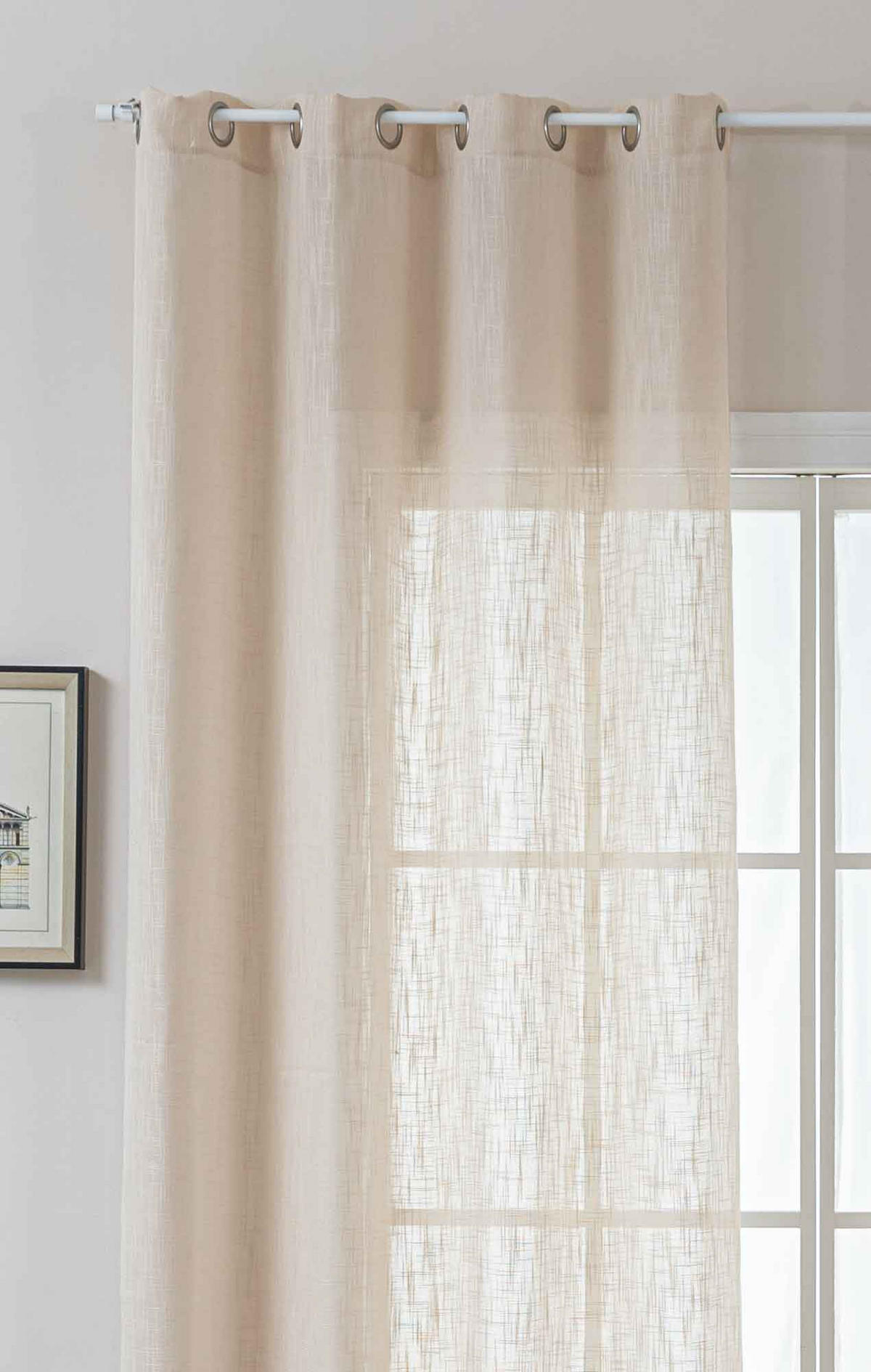 GARDINE SEOUL HxB 245x140 cm Beige - Beige, Textil (140/245cm) - Gardinenbox