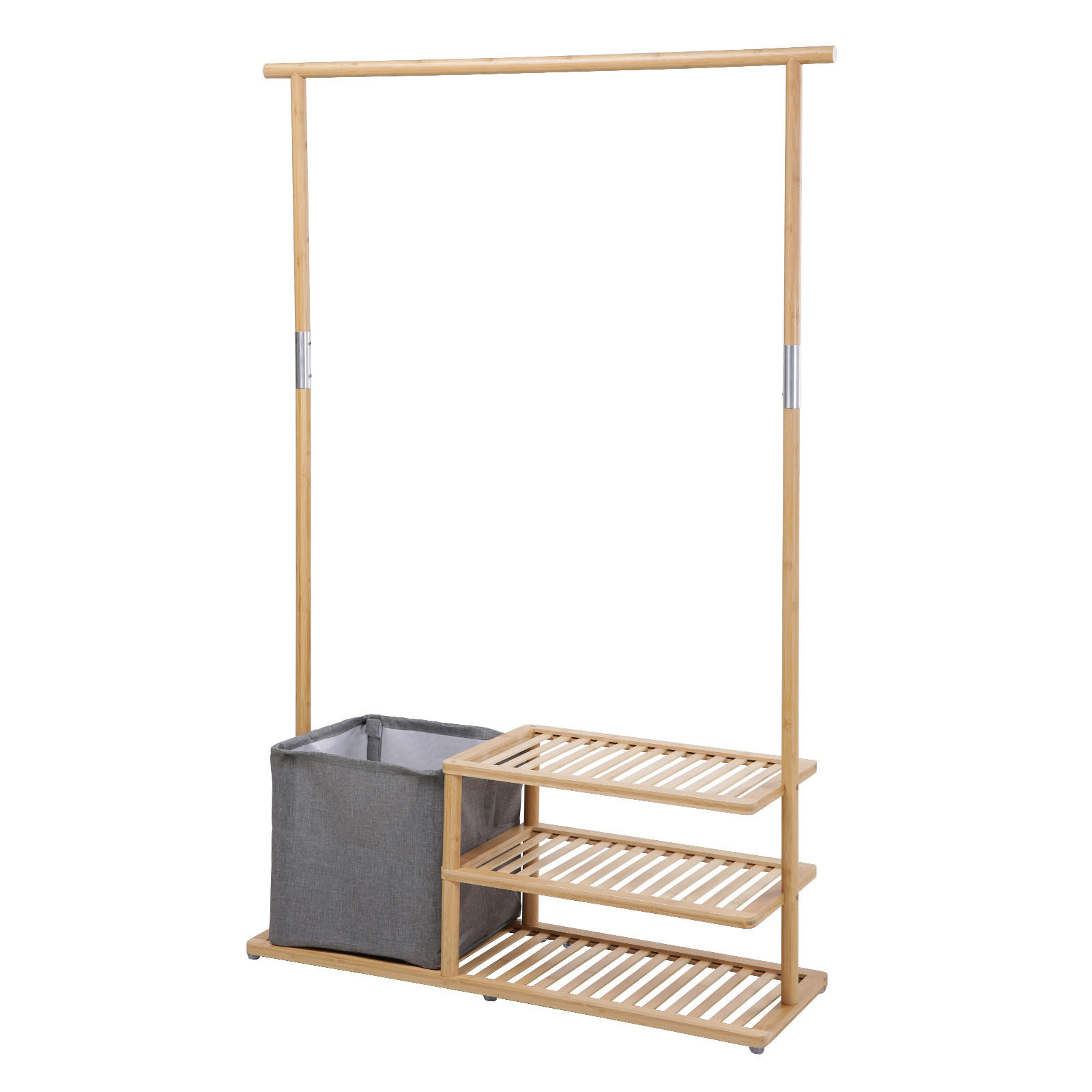KLEIDERSTANGE BASRI Bambus - Naturfarben, Holz (108.5/150.5/34cm) - SVITA