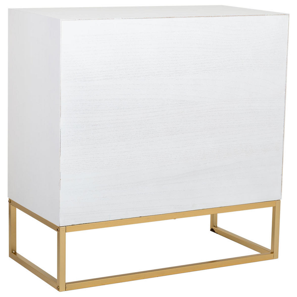 KOMMODE mit 3 schubladen aus holz und metall 80x39x81 cm - Weiß, Holz (80/81/39cm) - Wanderlust