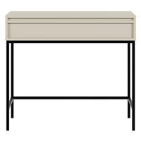 KONSOLENTISCH Evo Graubeige mit Metallgestell 90 cm - Greige/Schwarz, Holzwerkstoff/Metall (34/90/79cm) - Selsey