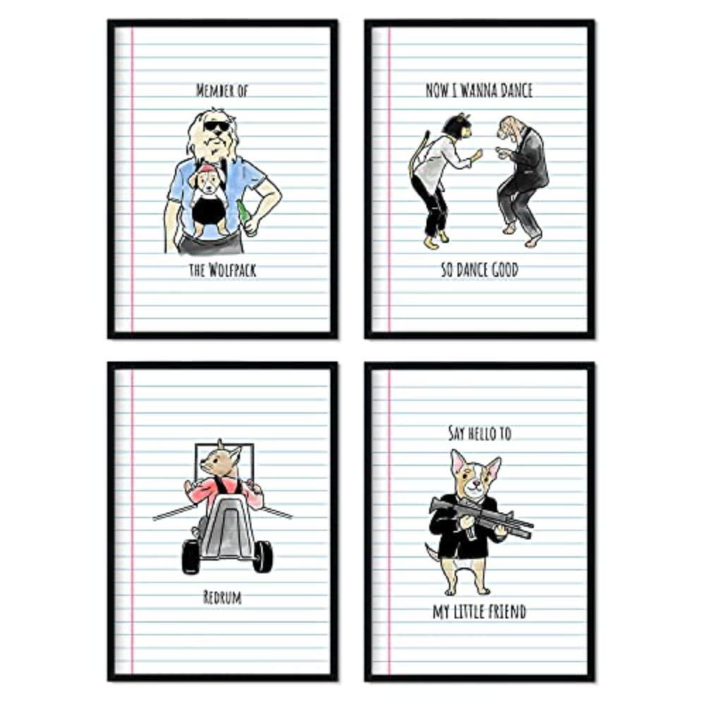 POSTER Set mit 4 Blättern in Packung 2 originalen Tarotkarten A3 Schwarzer Rahmen - Schwarz, Papier (29.7/3cm) - Nacnic