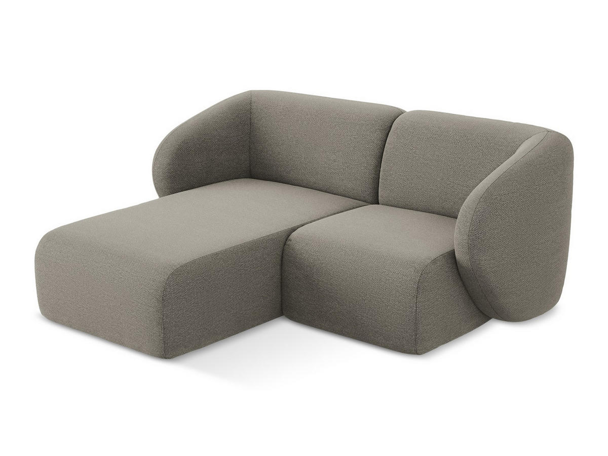 SOFAELEMENT Samt Stoff Gelb - Currygelb/Schwarz, Holzwerkstoff/Kunststoff (75/77/90cm) - Makamii