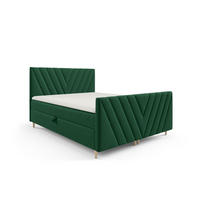 BOXBETT Carlito Premium - Grün, Holzwerkstoff/Textil (180/220cm) - Fun Möbel