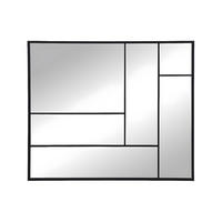 SPIEGEL - Industrial-Stil - Metall - 150 x 130 cm - Schwarz - MALDONIA - Schwarz, Metall (130/150/3cm) - Vente-Unique