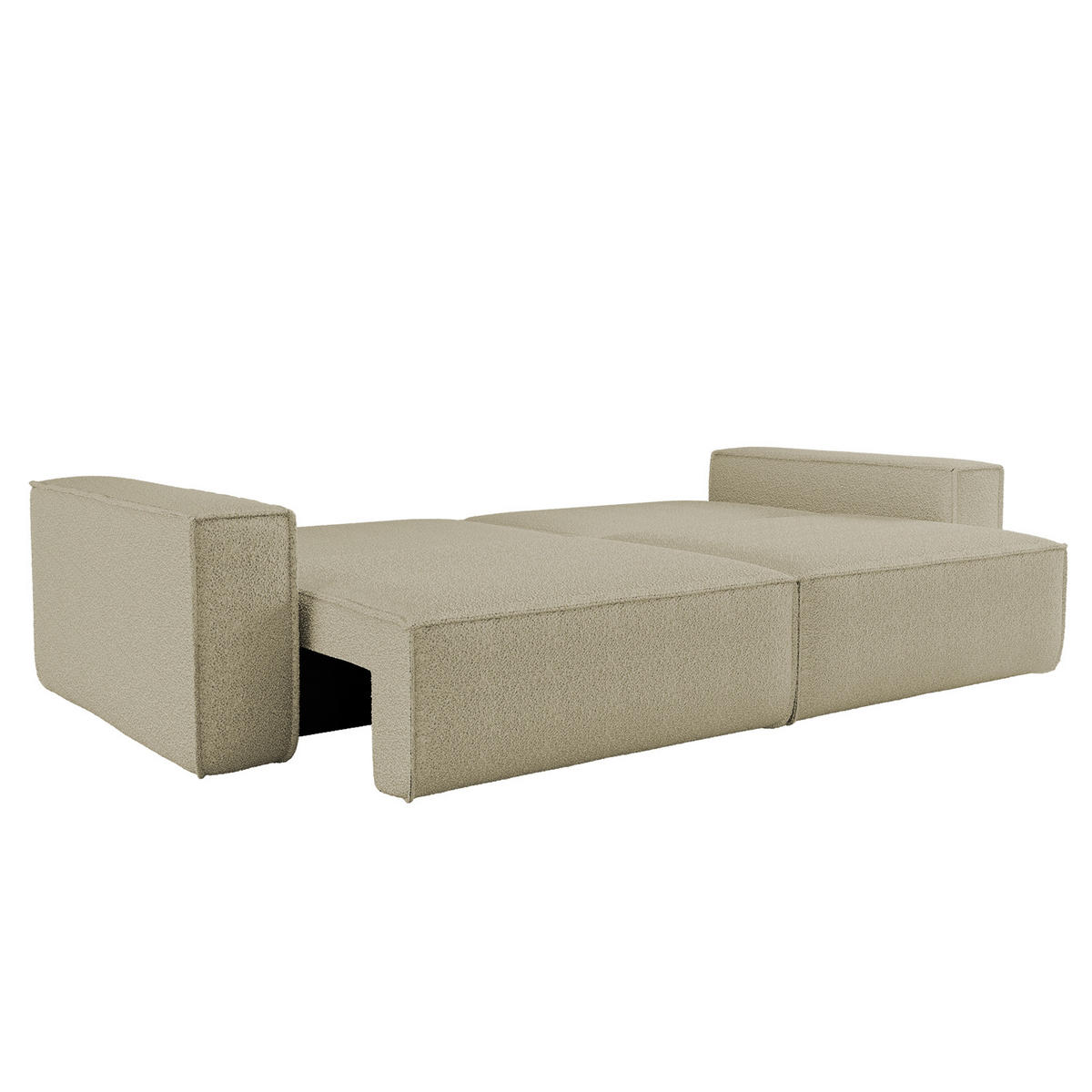 SCHLAFSOFA BEST mit Bettkasten Stoff Quelle Beige - Beige, Holz/Textil (246/83/98cm) - Kaiser Möbel