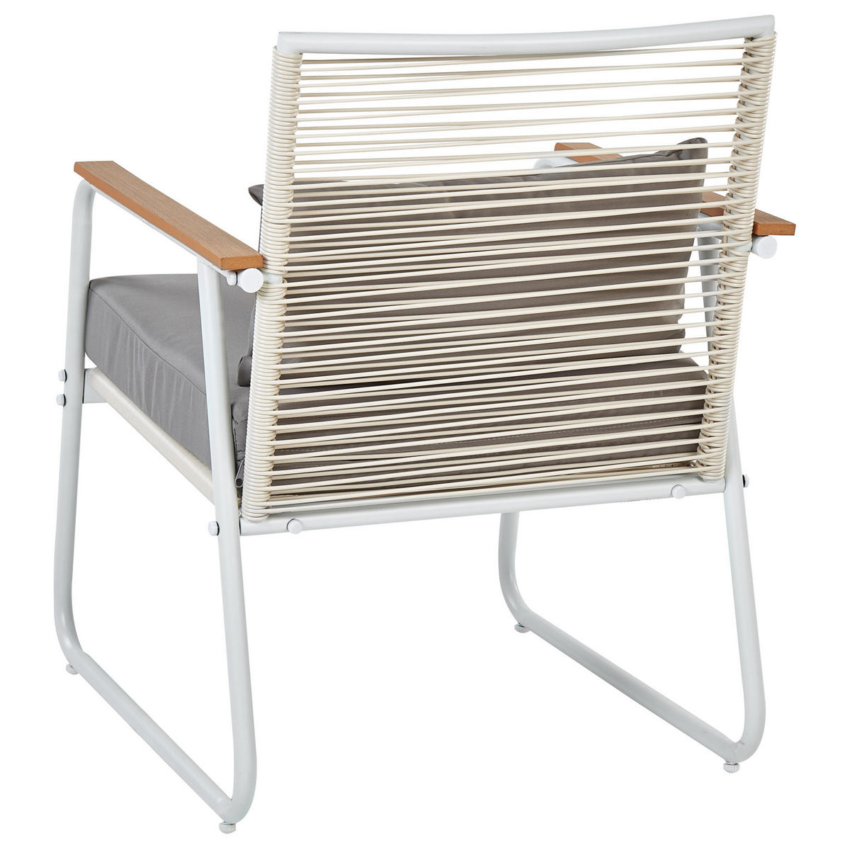 LOUNGE SET 4-Sitzer Metal weiß Pomonte - Weiß/Grau, Metall - Beliani