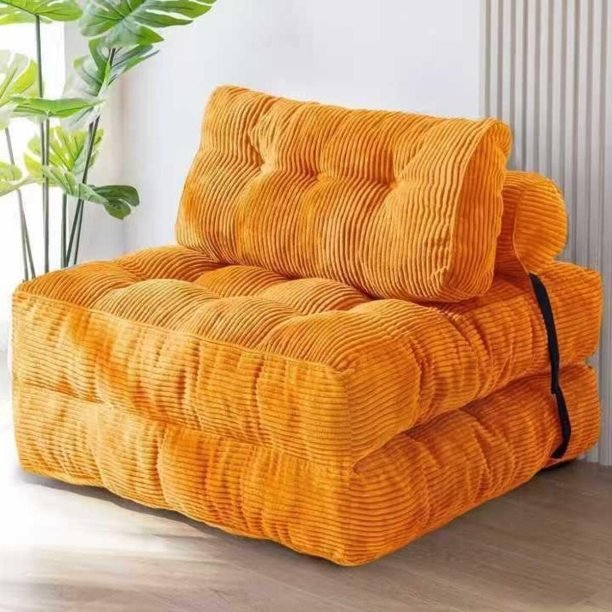 SCHLAFSESSEL Schlafsofa Sofabett Einzelsofa mit Waschbarem Kissen - Orange, Textil (85/40/85cm) - Authentics
