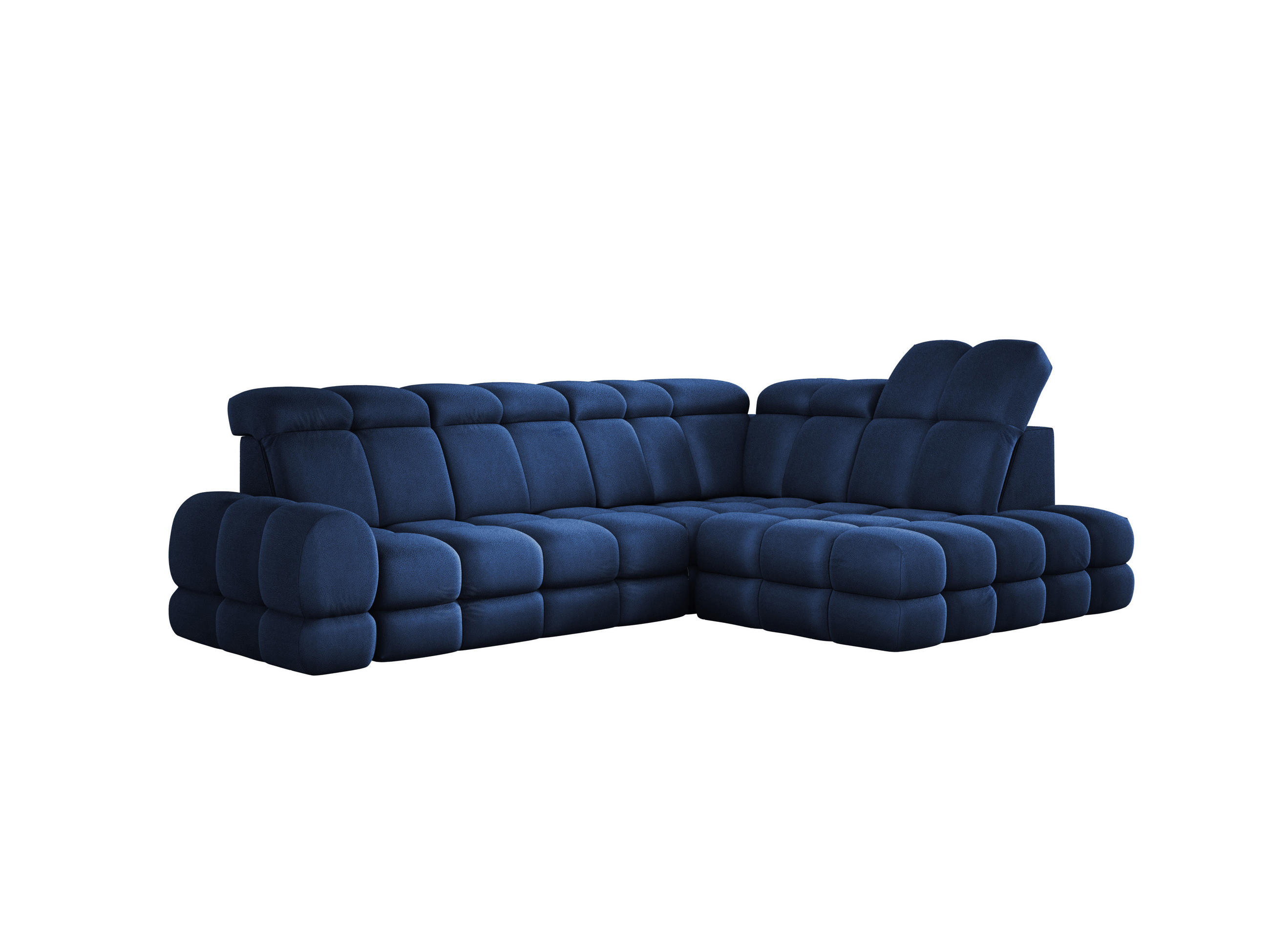ECKSOFA TOLLO Solar-stoff L-form 302x217x105 cm blau - Blau, Holz/Textil (217/302cm) - DomoHome