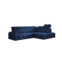 ECKSOFA TOLLO Solar-stoff L-form 302x217x105 cm blau - Blau, Holz/Textil (217/302cm) - DomoHome