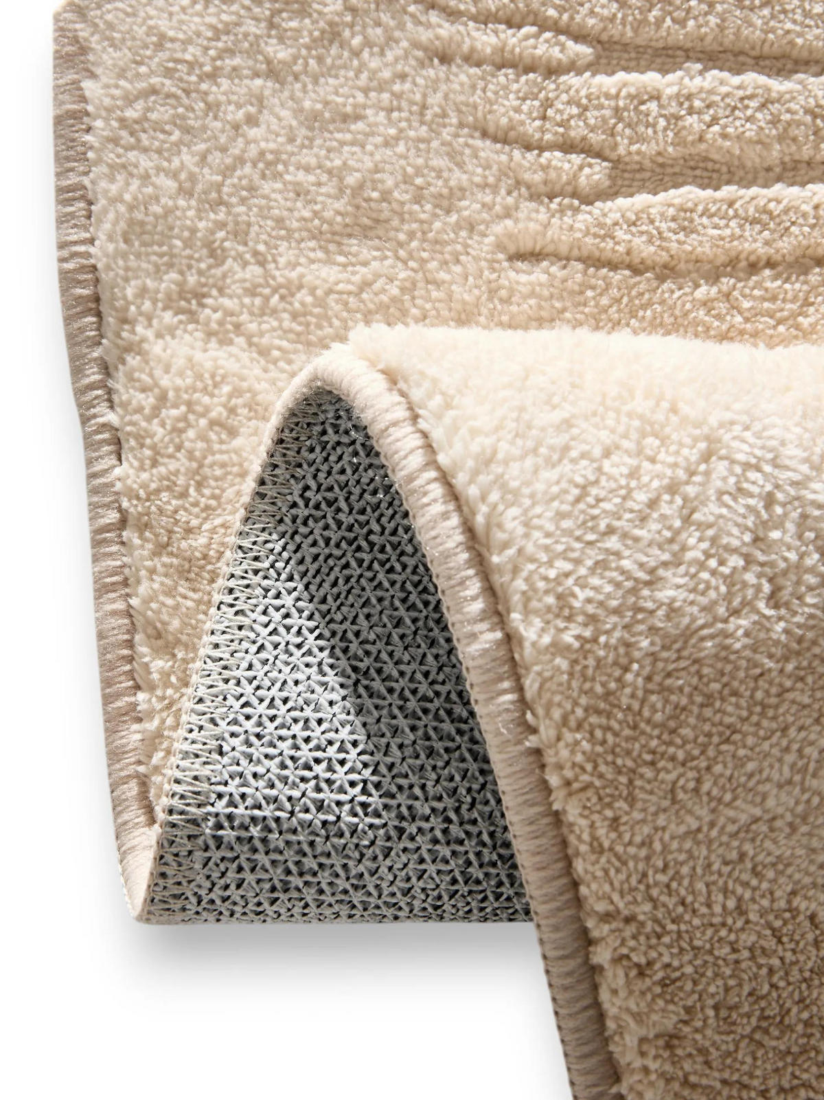 TEPPICH Pam waschbar Beige ø 120 cm rund - Beige, Kunststoff/Textil (120/120cm) - benuta