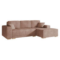 ECKSCHLAFSOFA Bello, Seite: Rechts - Naturfarben/Braun, Holz/Textil (140/240cm) - MIRJAN24