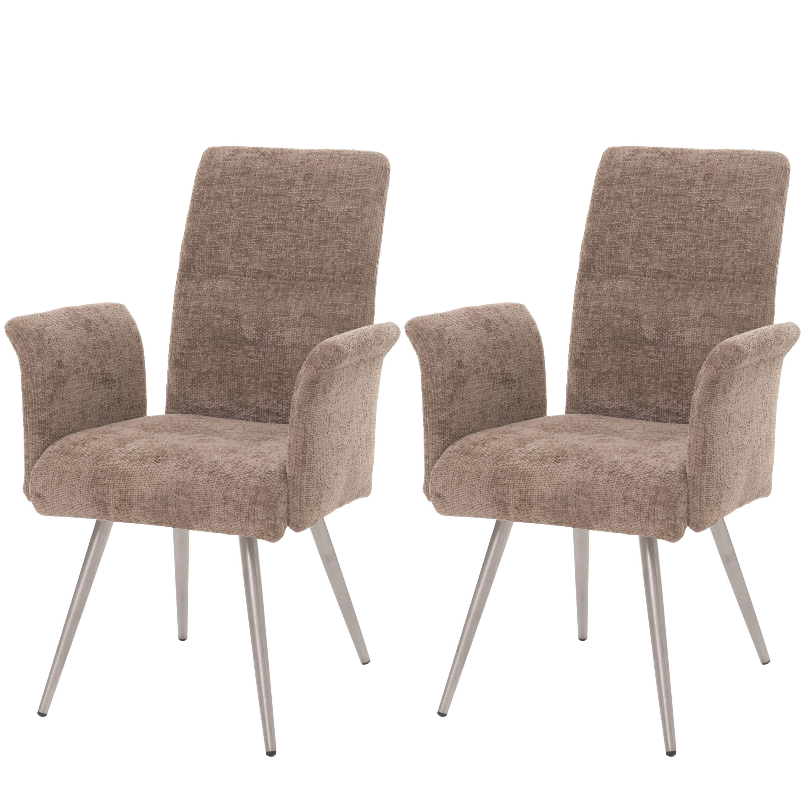 ESSZIMMERSTUHL Braun 2er-Set - Braun, Textil (64/98/58cm) - MCW