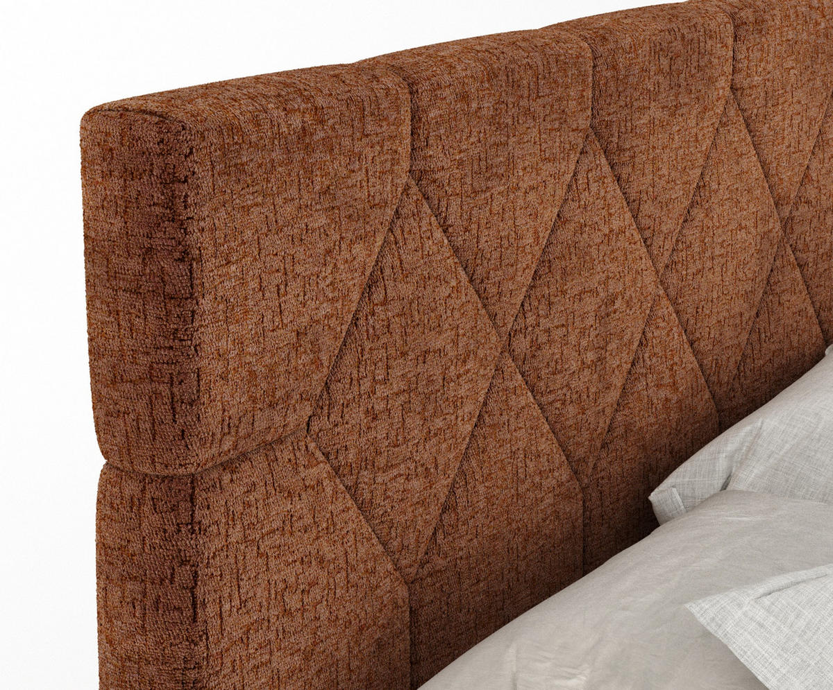 BOXSPRINGBETT Toma Kupferfarbe 180/200 cm - Schwarz/Kupferfarben, Holz/Holzwerkstoff (180/200cm) - Maison de Reve