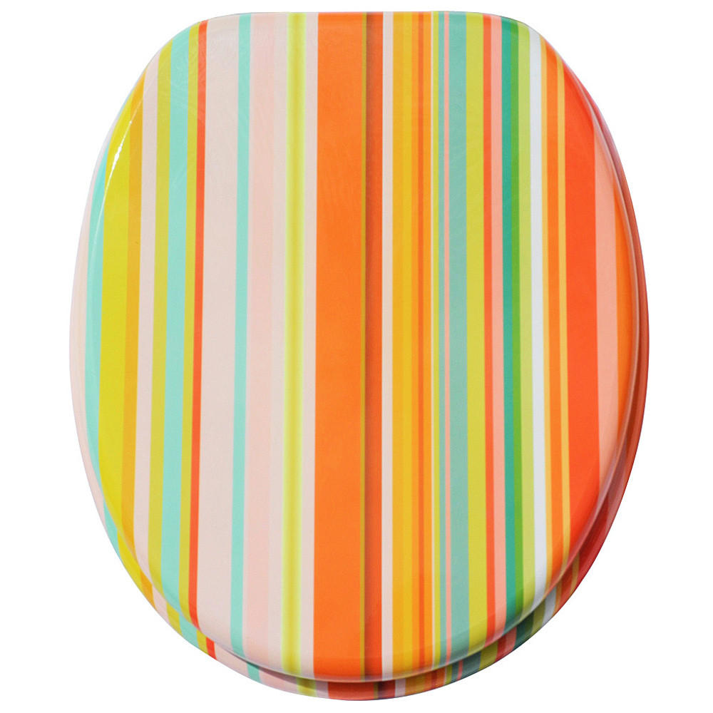 WC-SITZ mit Absenkautomatik Starstripes - Multicolor, Holzwerkstoff (38/6/47cm) - Sanilo
