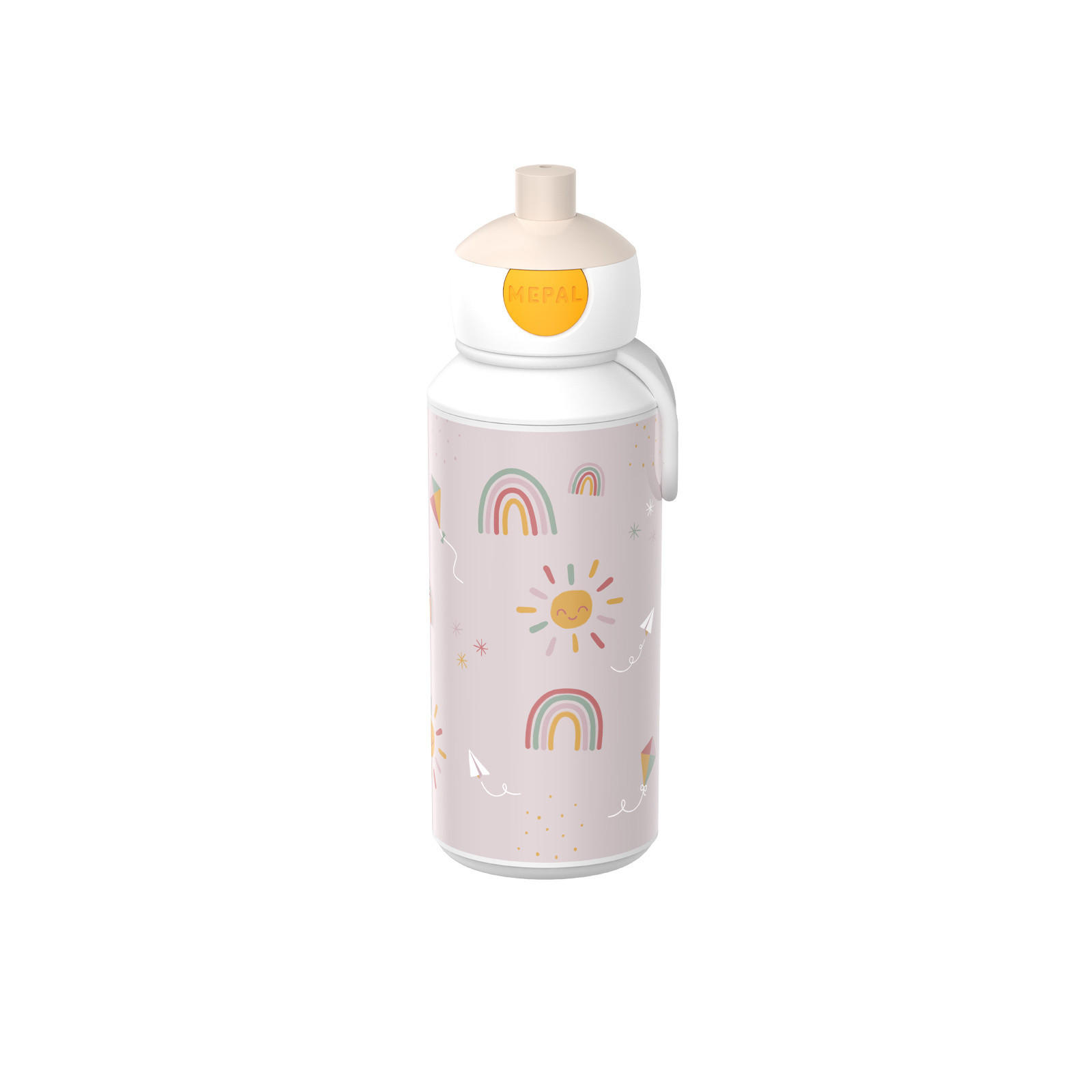 POP-UP TRINKFLASCHE Campus (2026) Sunshine & Rainbow 400 ml - Beige, Kunststoff (0.4L) - Mepal