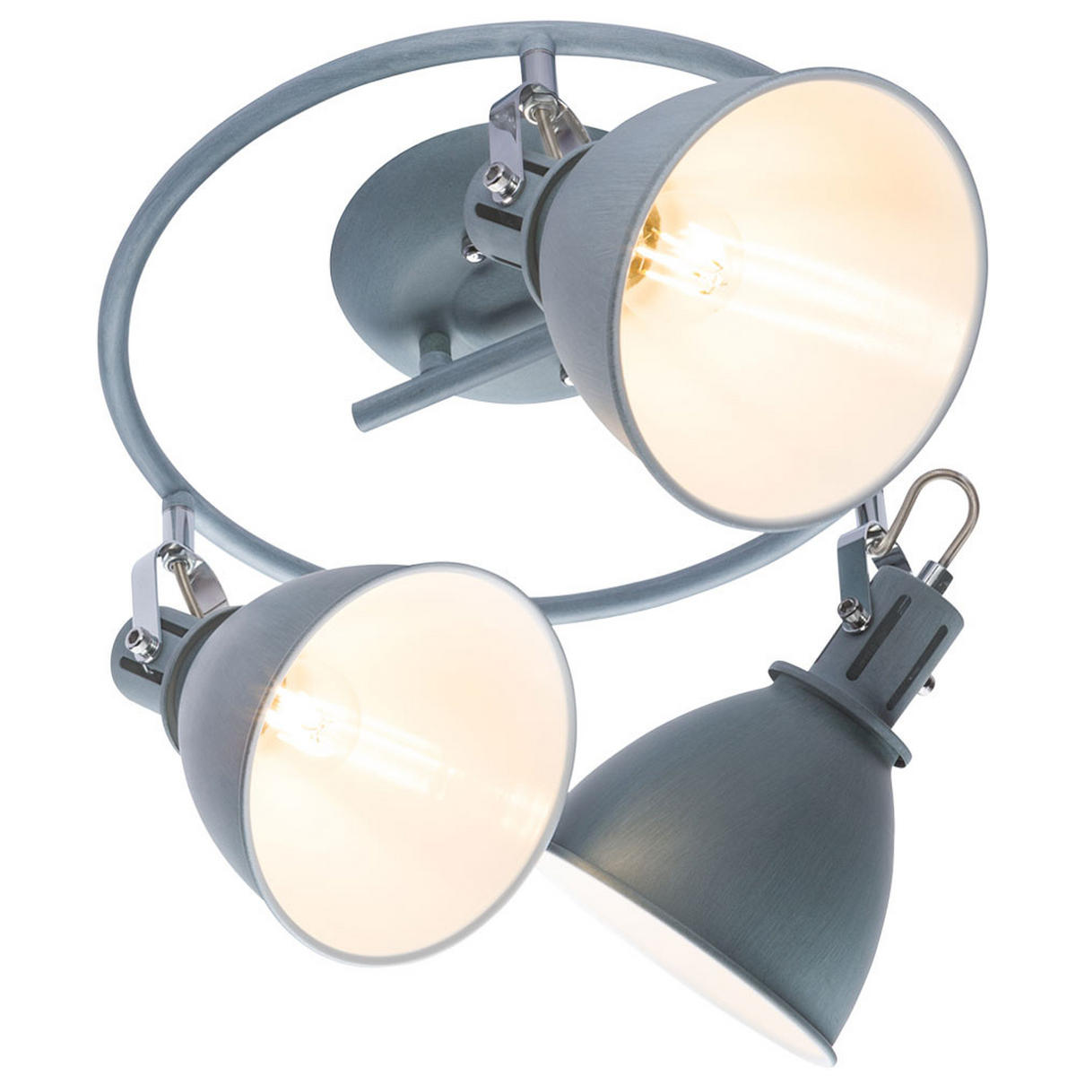 DECKENLEUCHTE JONAS Metall Grau - Grau, Metall (33/33/21cm)