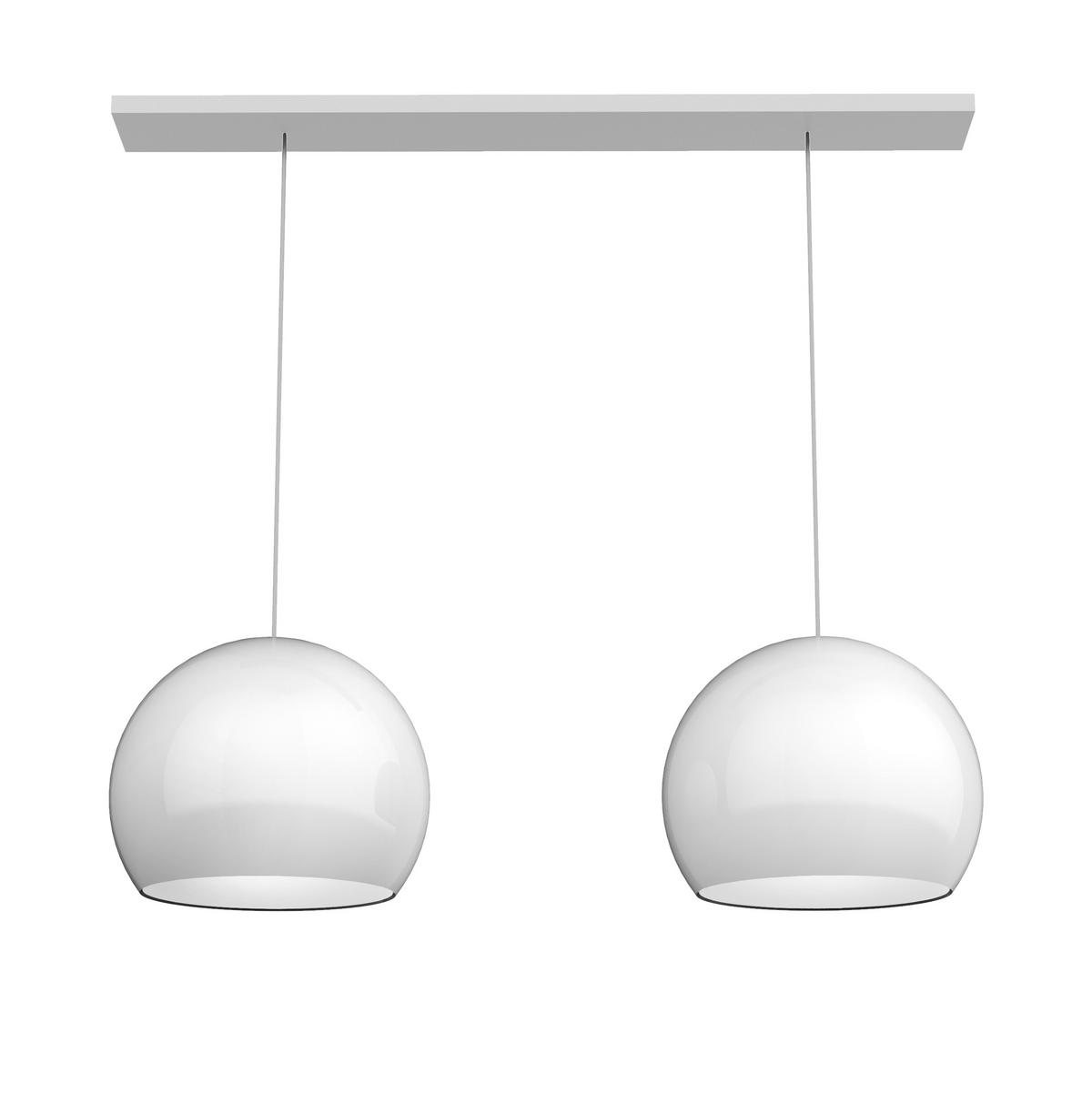 HÄNGELEUCHTE - Weiß Hochglanz, Metall (20/70/20cm) - Lumicom