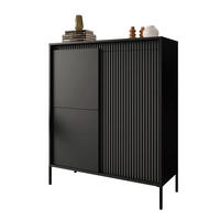 HIGHBOARD YASUMI 3D schwarz matt - Schwarz, Holzwerkstoff (103.5/123.4/39.5cm) - Lookway