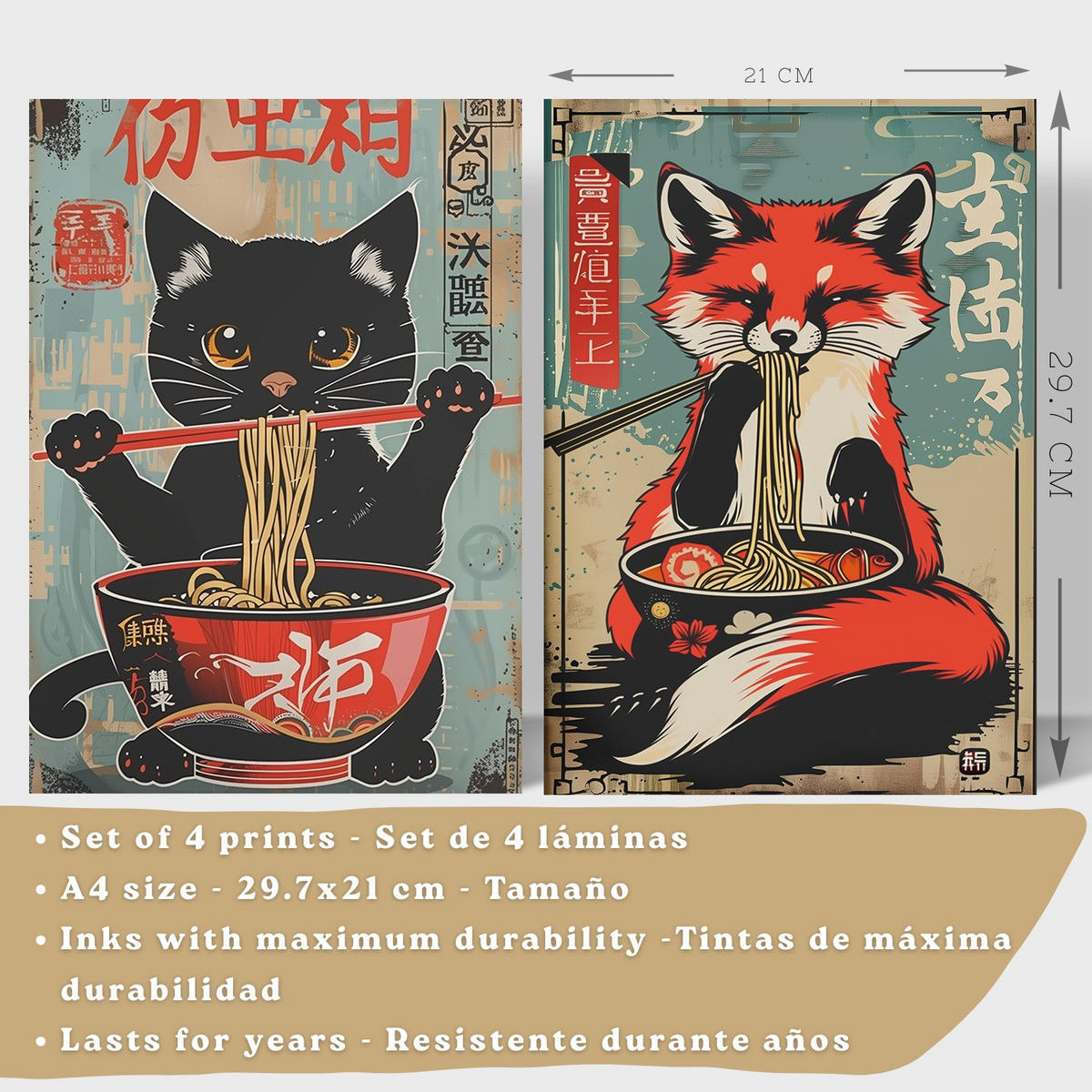 PLAKAT Sada 4 Sada ramen po čtyřech A4 bez rámu - čirá, papír (29.7/1/21cm) - Nacnic
