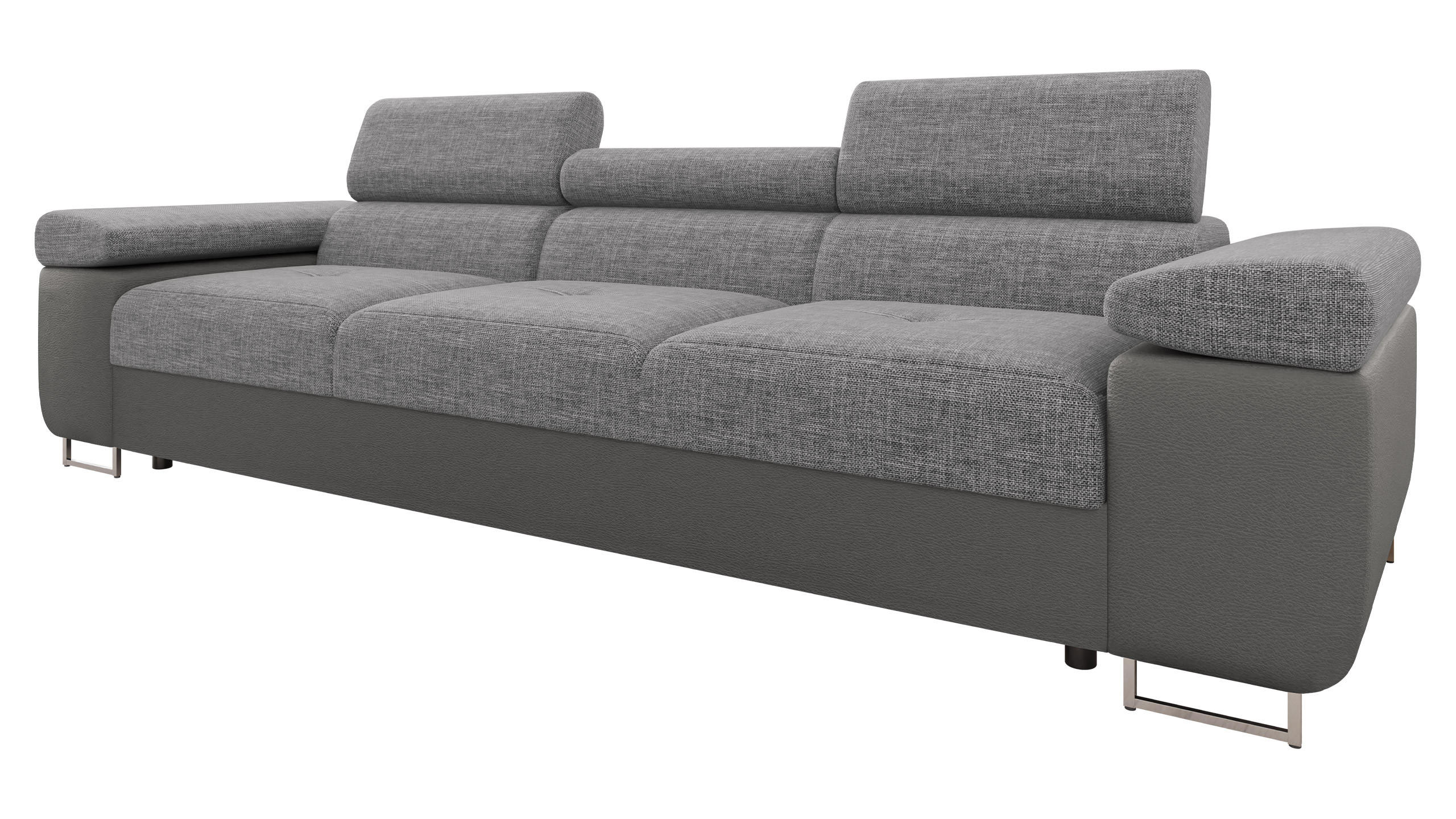 SOFA Torezio 3 - Greige, Holz/Textil (263/90/102cm) - MIRJAN24