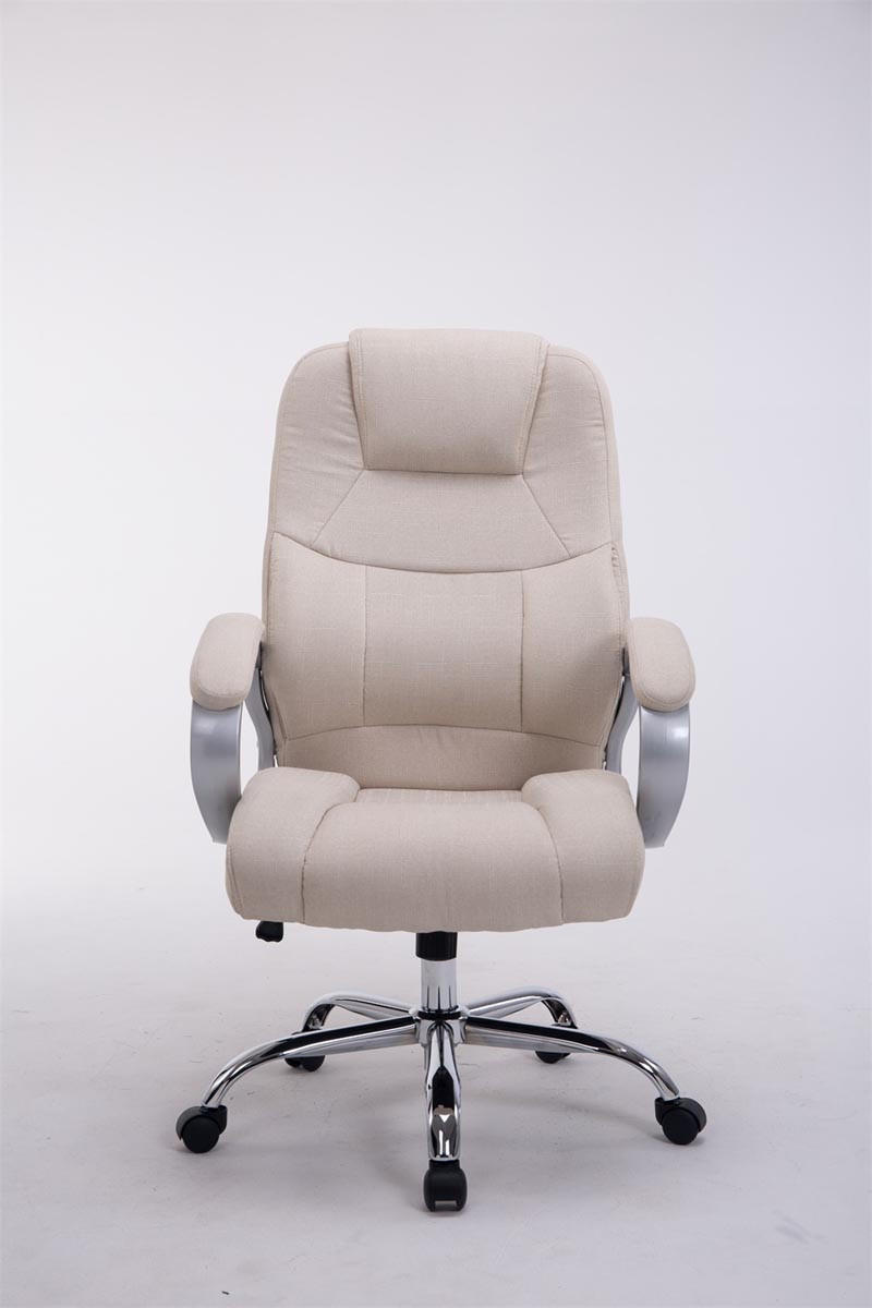 BÜROSTUHL SYDNEY Stoff 113x66x70 Creme Stoff Metall - Creme, Textil/Metall (66/113/70cm) - DELUKE