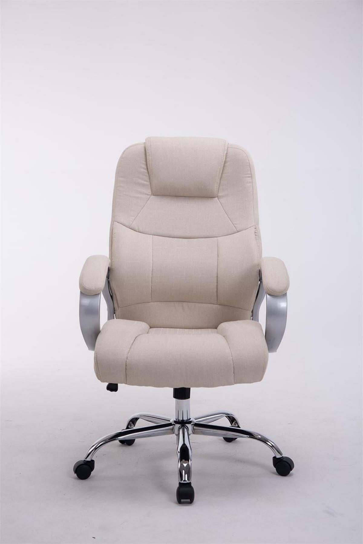 BÜROSTUHL SYDNEY Stoff 113x66x70 Creme Stoff Metall - Creme, Textil/Metall (66/113/70cm) - DELUKE