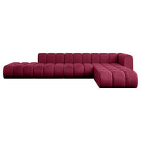 ECKSOFA modulares Sofa Zuvon-L2 - 387x177x70 cm Bordeauxrot - Bordeaux, Holzwerkstoff/Textil (387/177cm) - ALTDECOR