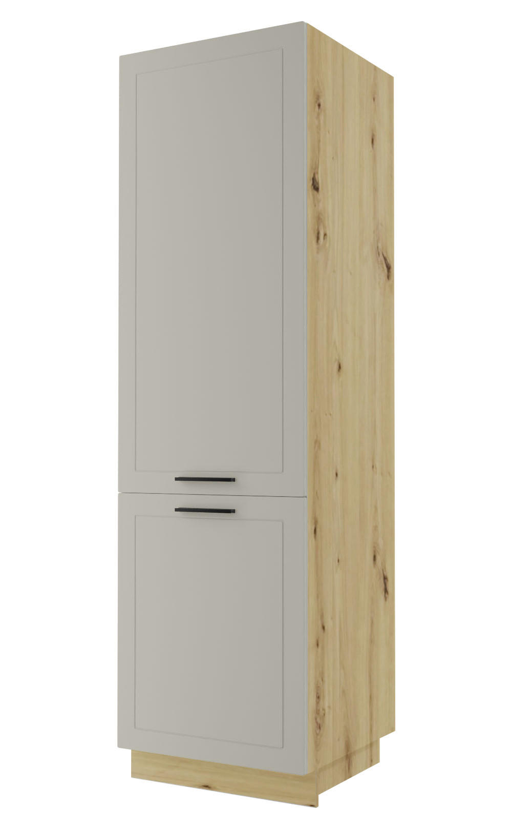 Feldmann-Wohnen Kühlschrankumbau Creme, Eiche Artisan 60x207x59 cm