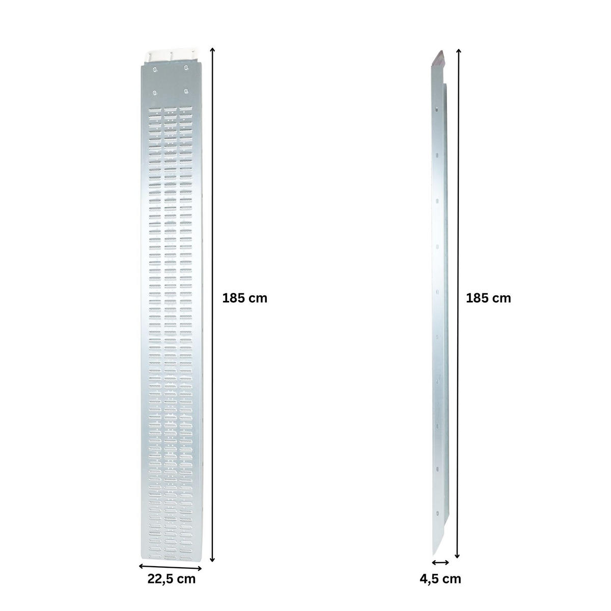 AUFFAHRRAMPE 2er Set Titan 185cm - Silberfarben, Metall (22.5/185/4.5cm) - PROREGAL