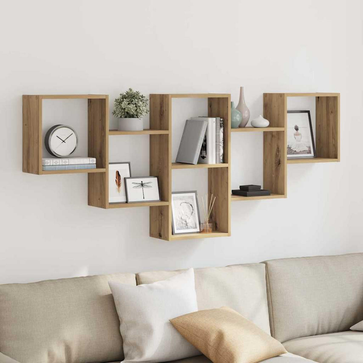WANDREGAL Artisan-Eiche 159/18/66 Cm Holzwerkstoff - Braun, Holzwerkstoff (18/66/159cm) - vidaXL