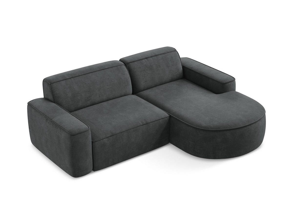 POUF Strukturstoff Blau - Pastellblau/Schwarz, Holzwerkstoff/Kunststoff (65/40/65cm) - Makamii