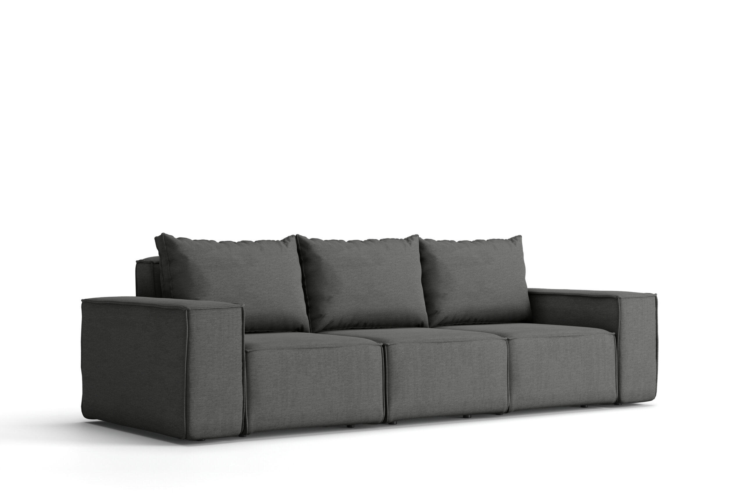 GARTENSOFA 3-Sitzer Für Den Garten SONNE Grau - Grau, Holz (245/73/88cm) - Kaiser Möbel
