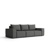 GARTENSOFA 3-Sitzer Für Den Garten SONNE Grau - Grau, Holz (245/73/88cm) - Kaiser Möbel
