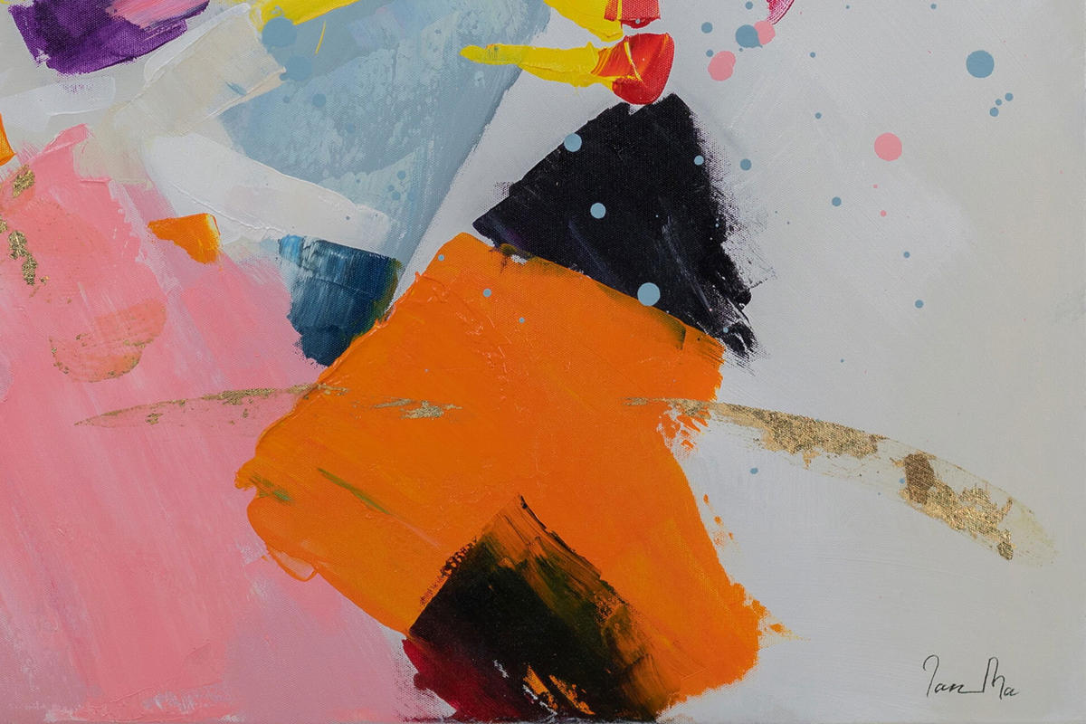 ACRYLBILD HANDGEMALT 80/80 cm - Multicolor, Holz/Textil (80/80cm) - KUNSTLOFT