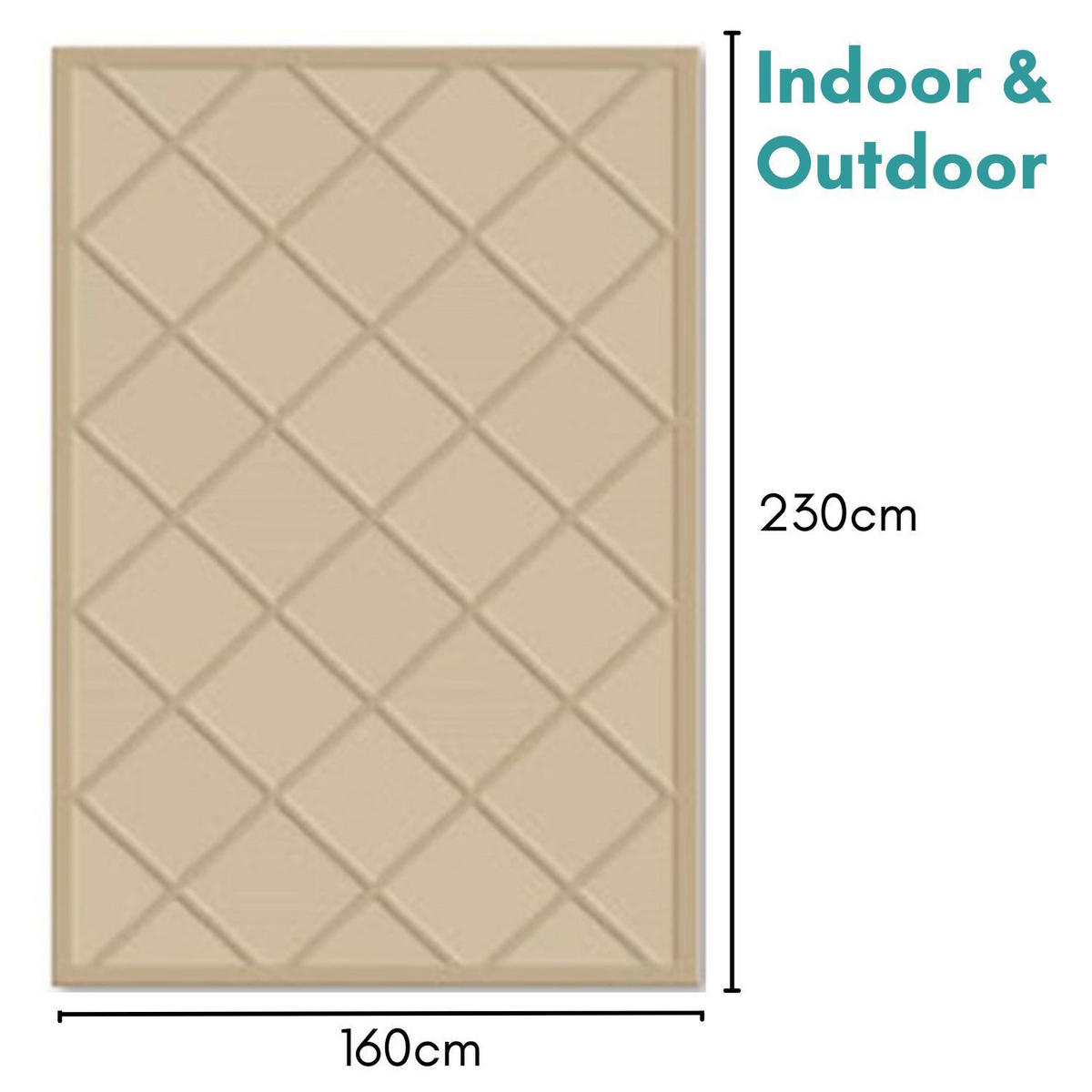 OUTDOORTEPPICH Lotta Braun,Sandfarben,Beige 160/230 cm - Braun, Textil (160/230cm) - My-Rug