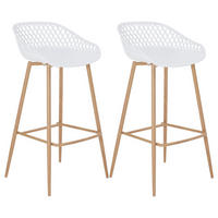 BARHOCKER IREK 2ER-SET - Weiß, Textil (48/96/48cm) - IDIMEX