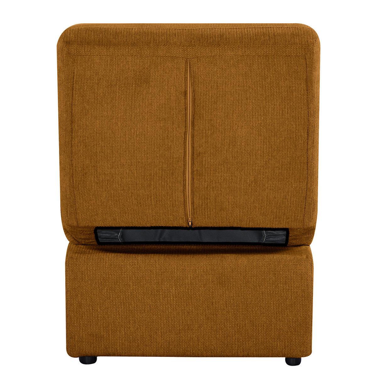 SCHLAFSESSEL - Chenille / Kunststoff - Schwarz/Orange, Kunststoff/Textil (70/95/97cm) - home24