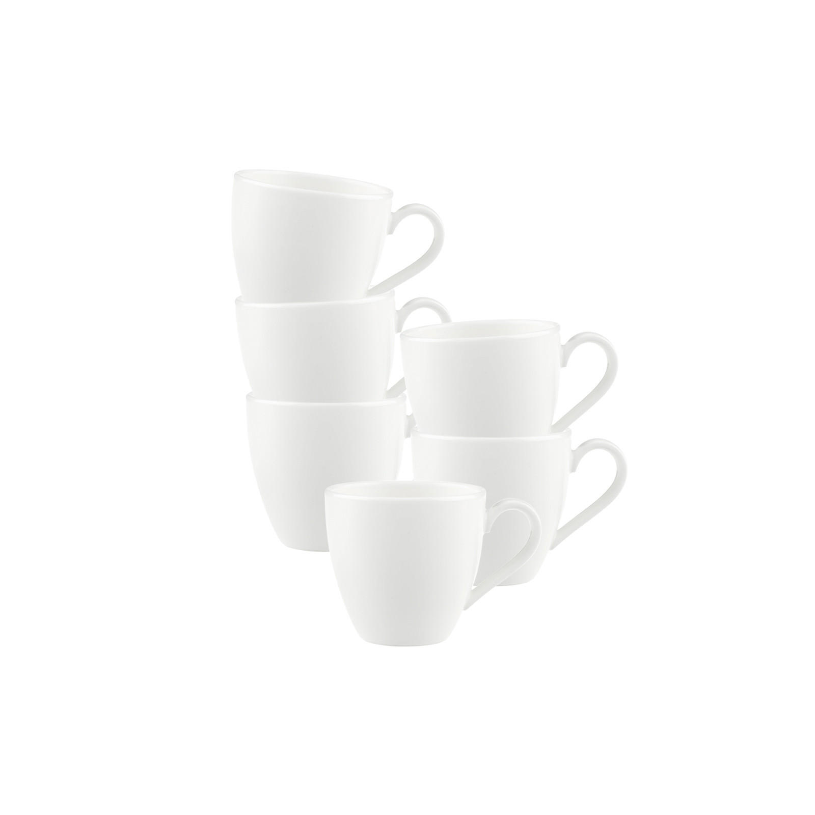 MOKKA-/ESPRESSOTASSEN Anmut weiß 60 ml 6er Set - Weiß, Keramik (0.06L) - Villeroy & Boch